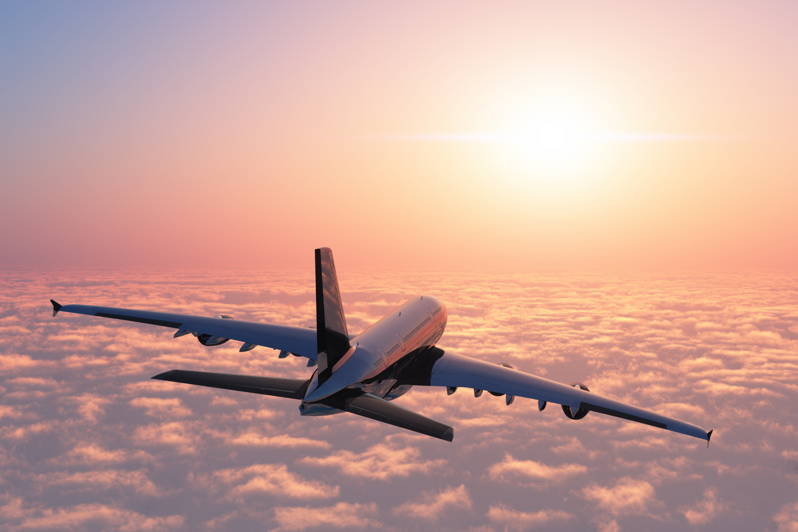 avión sobrevolando